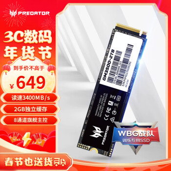 PREDATOR 宏碁掠夺者 GM3500系列 M.2 固态硬盘 2TB （PCI-E3.0）