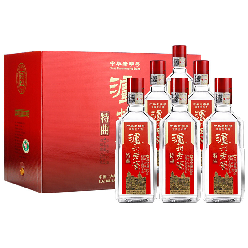 泸州老窖 LUZHOULAOJIAO） 特曲三两三 浓香型白酒 52度165ml*6瓶 整箱礼盒装 (自饮送礼) 544元（需买2件，需用券）