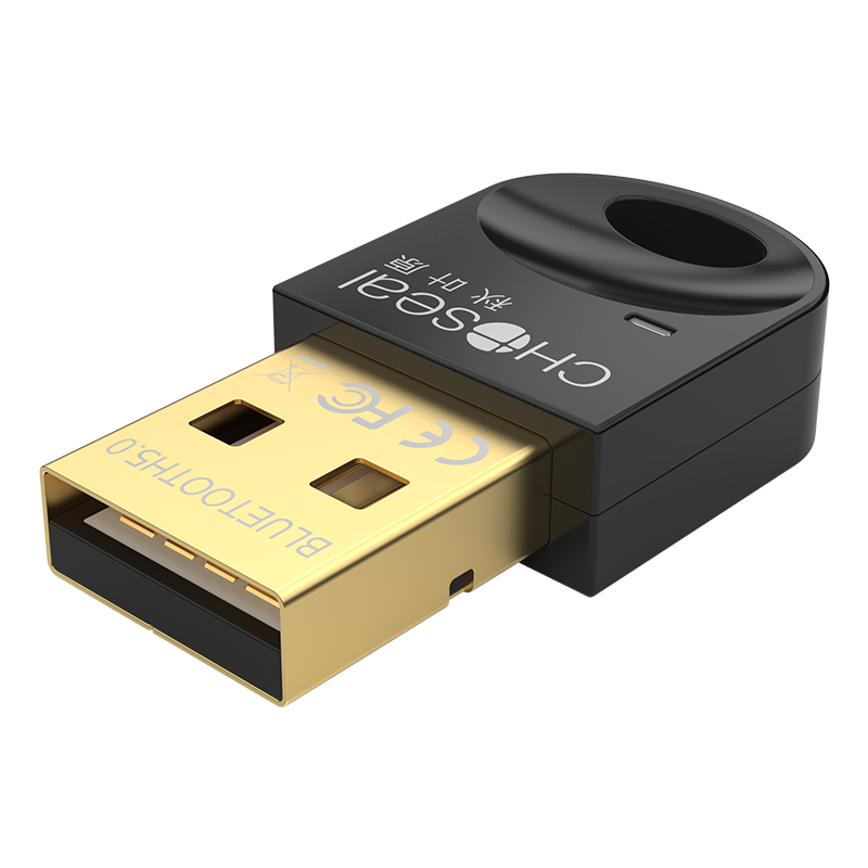 PLUS会员、需首单：CHOSEAL 秋叶原 USB蓝牙适配器5.0 黑 RTL5.0 9.90元包邮（店铺会员价更低）