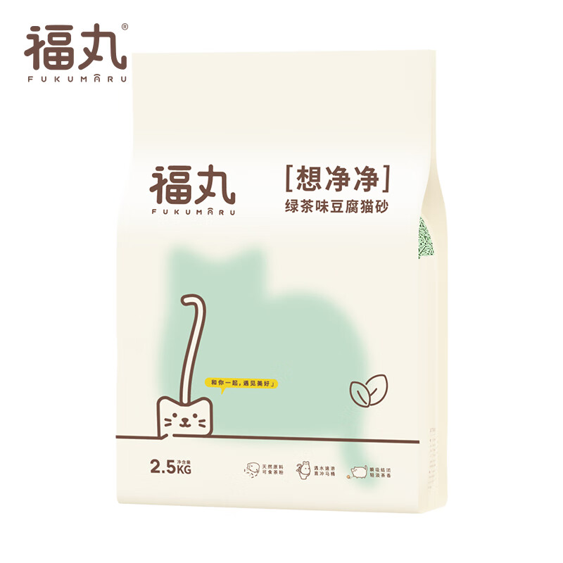 FUKUMARU 福丸 豆腐猫砂 2.5kg 绿茶味 券后22.9元