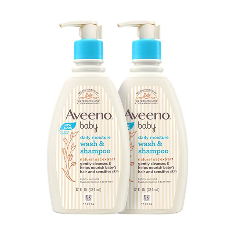 Aveeno 艾惟诺 儿童洗护二合一 354ml*2 券后75元