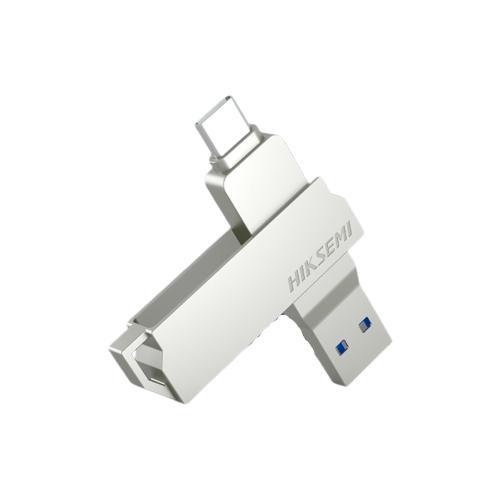 学生专享：海康威视 X307C USB 3.1 U盘 银色 128GB USB-A/Type-C双口 券后43.9元