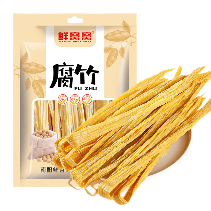 京东百亿补贴：鲜窝窝 腐竹600g 黄豆制品手工头层豆皮腐竹 22.40元包邮