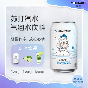 Yocharm 云臣 苏打气泡水饮料 0糖0脂0卡 330ml*24罐