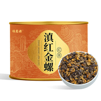 福茗源 滇红金螺红茶 特级茶叶 2023新茶春茶云南凤庆红茶罐装120g