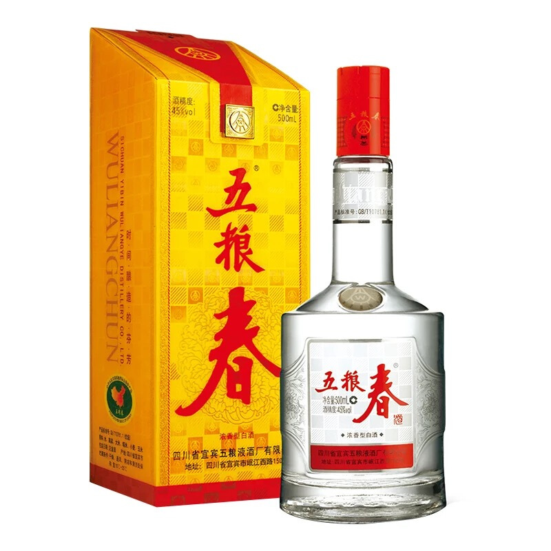 WULIANGYE 五粮液 五粮春 45%vol 浓香型白酒 500ml 单瓶装 188元