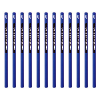 uni 三菱铅笔 三菱（uni）美术素描标记铅笔 学生绘图考试六角铅笔 GAKUSYU MARUTSUKE 蓝色 12支装