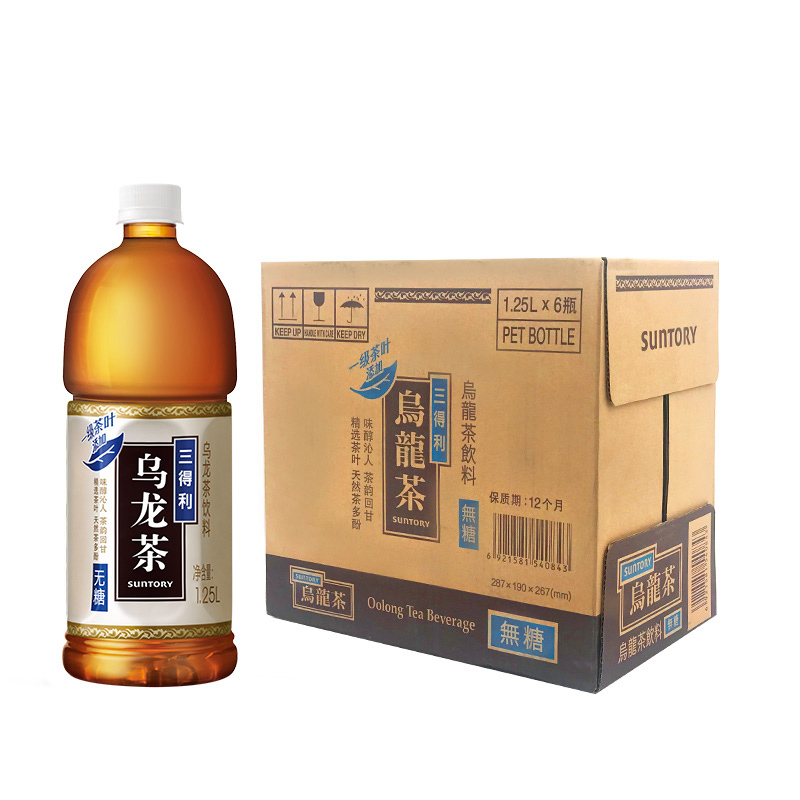 SUNTORY 三得利 乌龙茶饮料 0能量0脂 茶饮品 1.25L 6瓶 37.65元