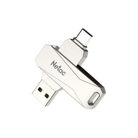 Netac 朗科 U782C USB 3.0 U盘 银色 128GB Type-C/USB双口 58.8元