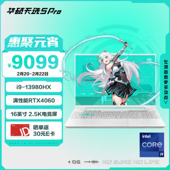 ASUS 华硕 天选5 Pro 16英寸笔记本电脑（i9-13980HX、16GB、1TB、RTX4060）