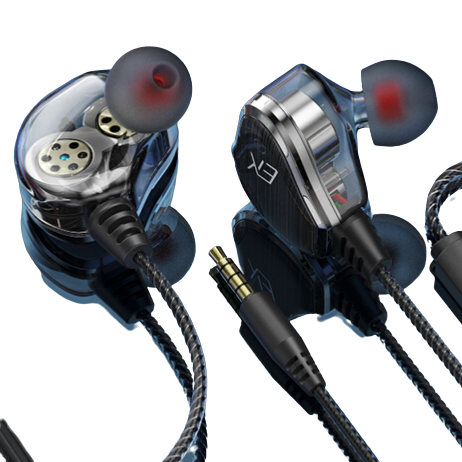 enkor 恩科 EM200 入耳式耳塞式双动圈降噪有线耳机 黑色 3.5mm 49元