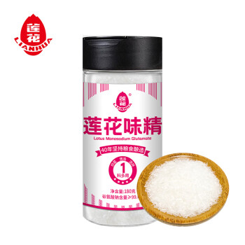 LIANHUA 莲花 瓶装味精180g小瓶家用方便贮存炒菜煲汤国货莲花味精