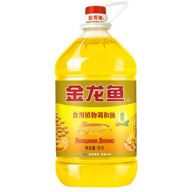 金龙鱼 花生浓香型 食用植物调和油 5L 55.1元