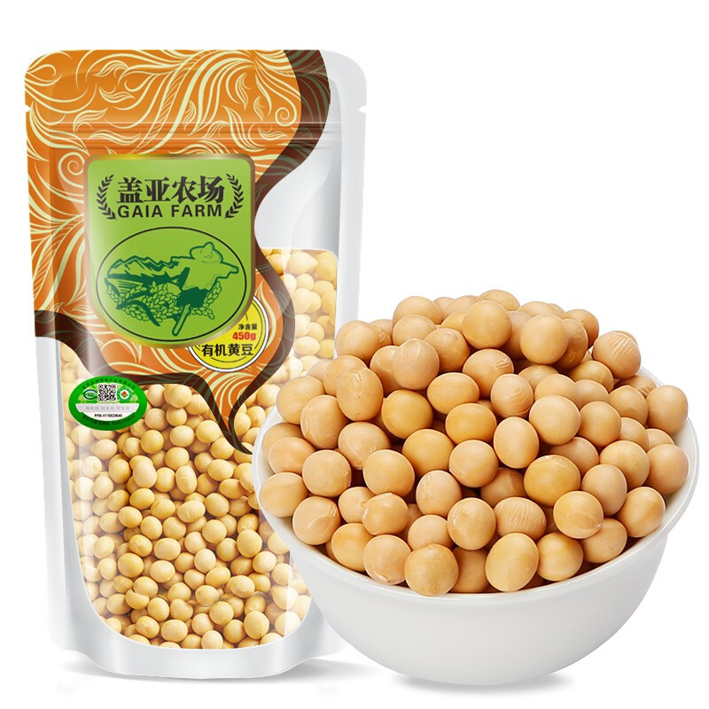 盖亚农场 Gaia Farm盖亚农场 有机黄豆 450g 4.9元（需买2件，需用券）