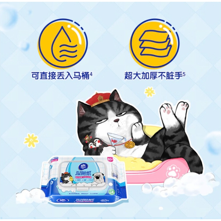 21日0点：Vinda 维达 湿厕纸家庭装 80片*6包 53.1元（需买3件，双重优惠）