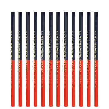uni 三菱铅笔 三菱（uni）美术素描标记铅笔 学生绘图考试六角铅笔 772 红蓝款 12支装