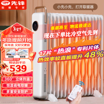 SINGFUN 先锋 取暖器/取暖器家用/取暖电器/电暖器/暖气/电暖气片烤火炉油丁17片