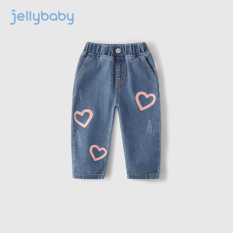 JELLYBABY 女童牛仔裤春季宝宝长裤 券后59元