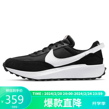 NIKE 耐克 休闲鞋男缓震透气WAFFLE DEBUT秋冬运动鞋DH9522-001黑40.5