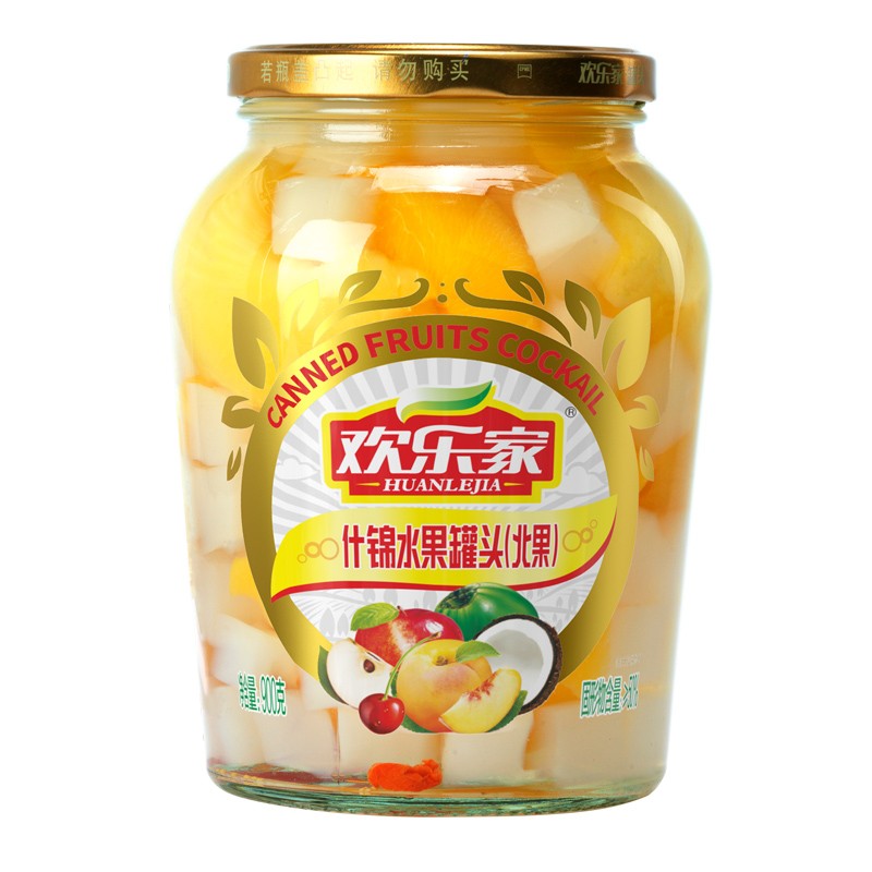 Plus会员:欢乐家 糖水北果杂果什锦罐头 900g （需买2件） 23.86元包邮（合11.93元/件）