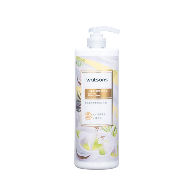 watsons 屈臣氏 山羊奶醇香沐浴乳 1L 19.5元