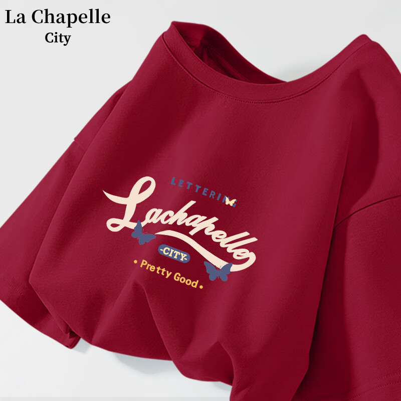 La Chapelle City 拉夏贝尔 纯棉 短袖 t恤 女款 24.9元（需买2件，需用券）