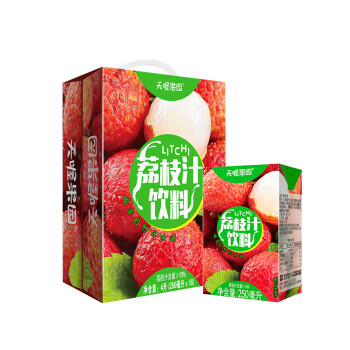 Ten Wow 天喔 茶庄 荔枝汁夏季果汁饮料果味饮品250ml*16盒整箱装