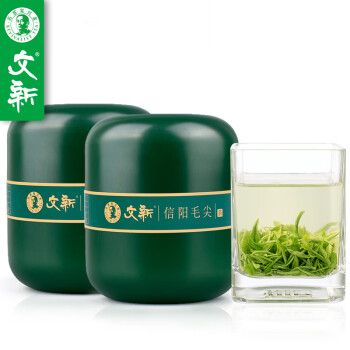 WenXin Tea 文新 信阳毛尖茶叶2023年新茶明前绿茶特级毛尖信阳铁罐散装50g*2