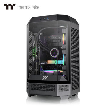 Thermaltake 曜越 Tt）The Tower 300 海景房机箱 电脑主机 黑色（Matx主板/支持420水冷/4090显卡/水平横躺）