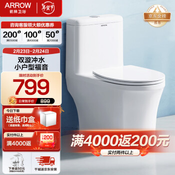 ARROW 箭牌卫浴 AE1126M 连体式马桶 305mm坑距