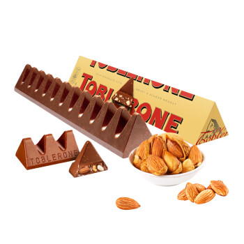 三角Toblerone瑞士牛奶巧克力含蜂蜜及巴旦木糖100g休闲零食生日礼物女