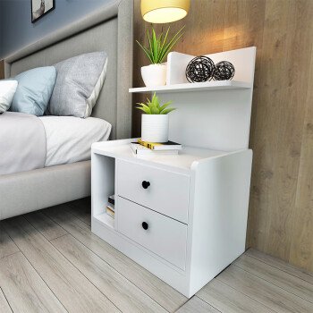 HMJIA 床头柜卧室简易简约小型床边抽屉式收纳柜储物柜斗柜 HX-303W
