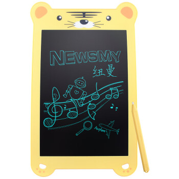 Newsmy 纽曼 液晶画板手写板小黑板8.5英寸 儿童画板办公写字板宝宝绘画涂鸦草稿纸板留言备忘电子画板礼物 黄色
