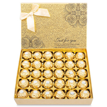 费列罗 巧克力48粒礼盒装七夕情人节万圣节礼物送女生公司团购福利送礼 30粒金色礼盒（含礼袋) ￥79