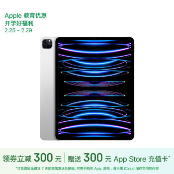 Apple 苹果 iPad Pro 11英寸 2022款(128G WLAN版/M2芯片/MNXE3CH/A)银色