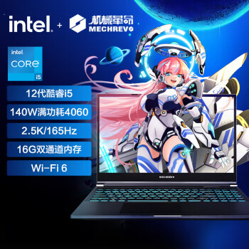 机械革命 极光Pro 12代酷睿i5 15.6英寸游戏本笔记本电脑(i5-12450H 16G 512G RTX4060
