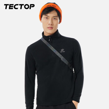 移动端：TECTOP 探拓 男子抓绒衣 MZRY033 黑色 L