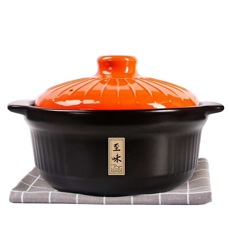 京东百亿补贴：康舒（KANGSHU）砂锅煲 耐高温干烧不裂 至味活力橙3.4L 39.9元包邮