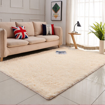 KAYE 卡也 纯色长绒毛地毯 CSSM-米黄 70x160 cm
