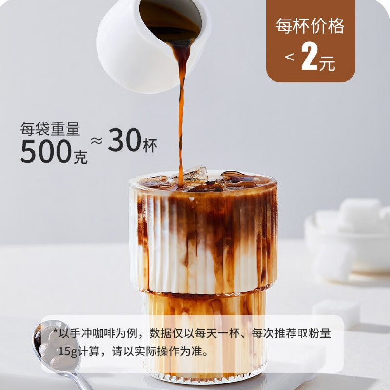 保山小粒咖啡 鹿家嘴 意式特浓咖啡豆 500g 券后32.9元