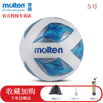 Molten 摩腾 足球成人儿童学生训练用机缝足球脚感软1000 F5A1000（5号成人）