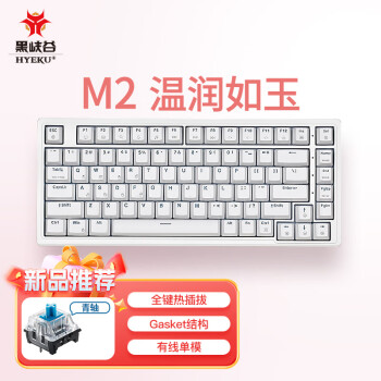 HEXGEARS 黑峡谷 M2 83键 有线机械键盘 温润如玉 龙华青轴 单光