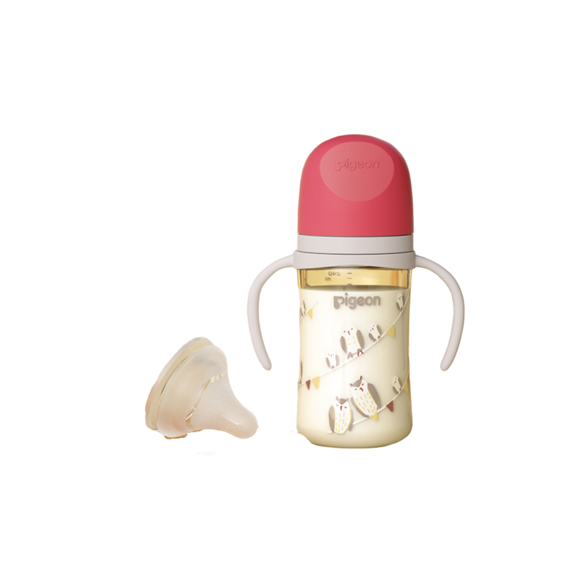 Pigeon 贝亲 自然实感第三代FUN系列 AA221 PPSU奶瓶 彩绘款 240ml 猫头鹰 L码 6月+ 128.7元