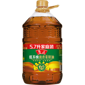 luhua 鲁花 低芥酸浓香菜籽油 5.7L