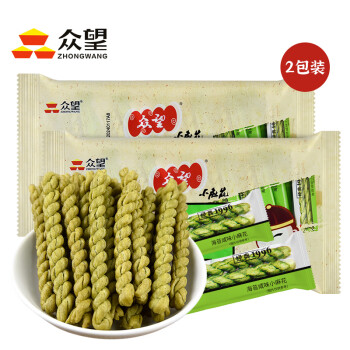 ZHONGWANG FOOD 众望食品 众望 小麻花金装海苔味280g*2独立小包装休闲零食