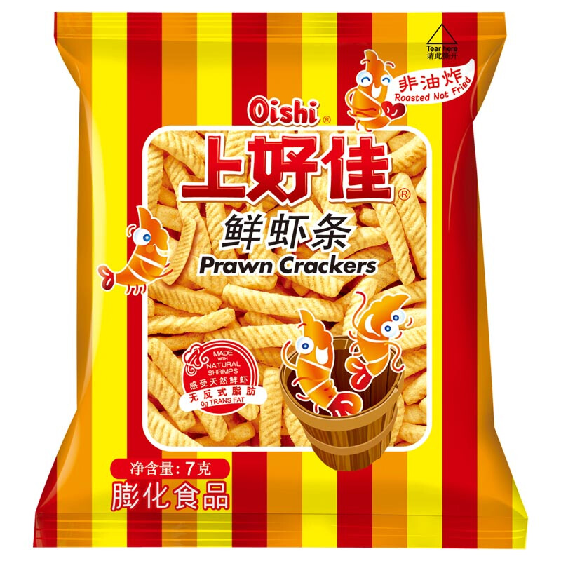 Oishi 上好佳 鲜虾条 膨化零食大礼包 6g*20袋 11元（需买3件，需用券）