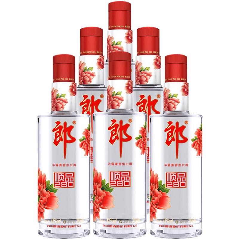 LANGJIU 郎酒 顺品郎红顺 兼香45度 280mL*6瓶 券后139元