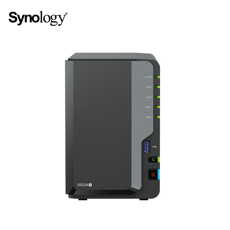 Synology 群晖 DS224+ 双盘位NAS（赛扬J4125、2GB） 券后2449元
