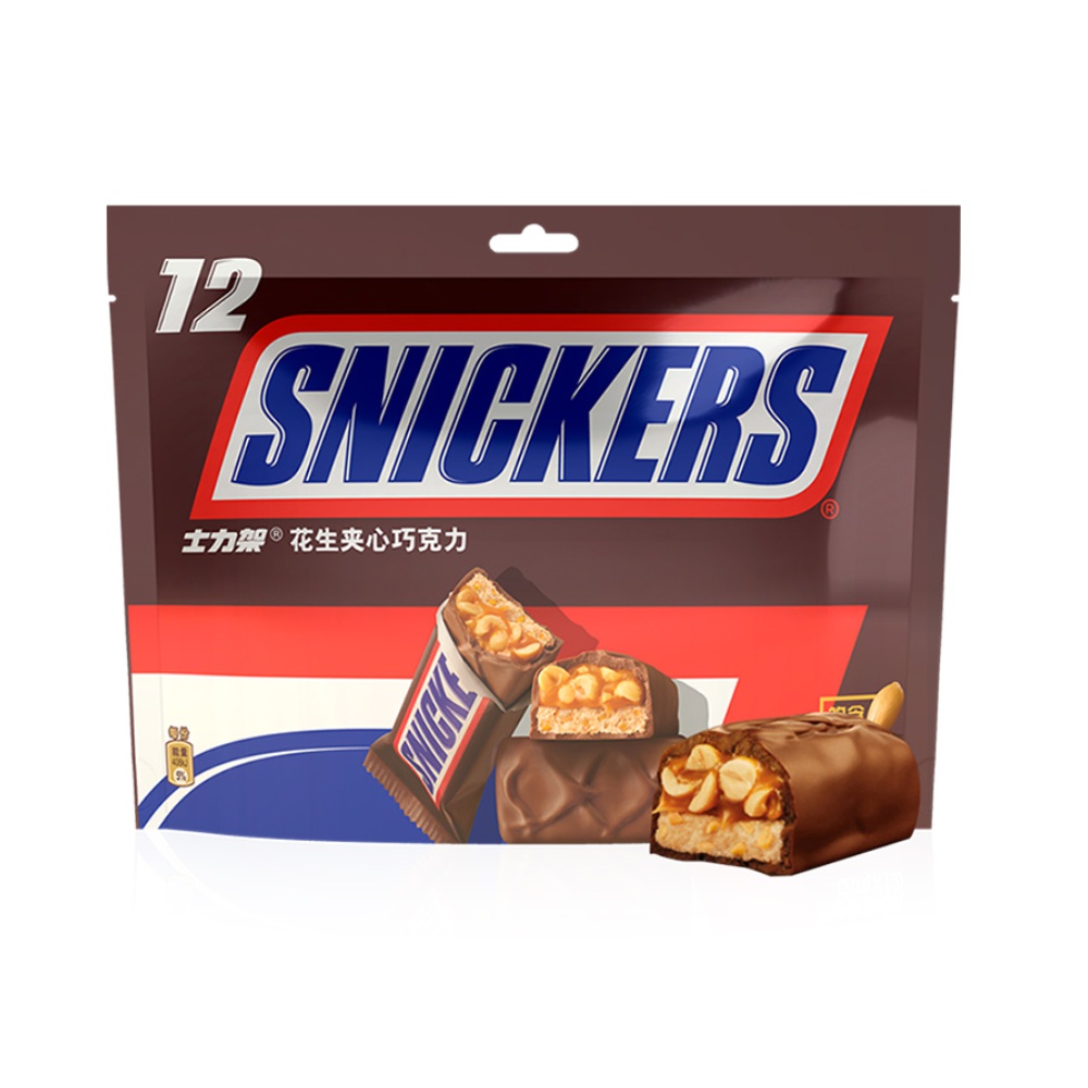 SNICKERS 士力架 花生夹心巧克力 240g 15.11元