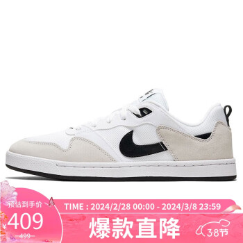 NIKE 耐克 男女通款板鞋经典SB ALLEYOOP运动鞋CJ0882-100白色45码
